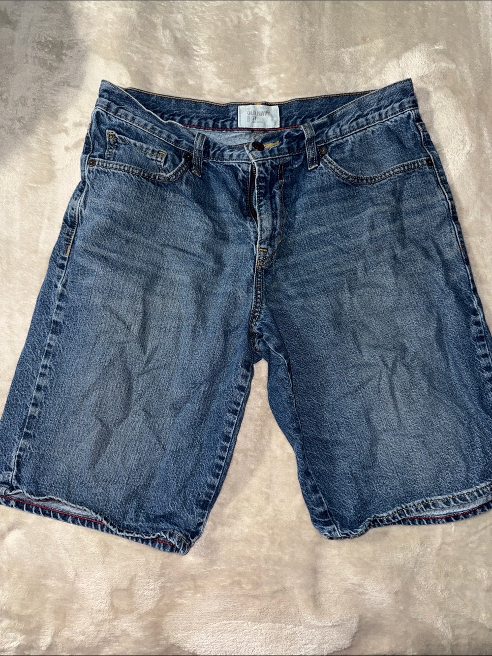 Old Navy Men's Dark Blue Denim Cutoff Shorts